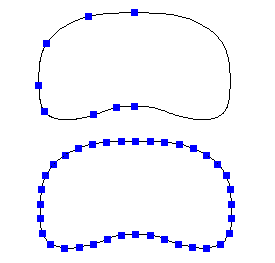 Sample of polyline generated from spline