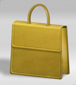 Modle en cuir jaune